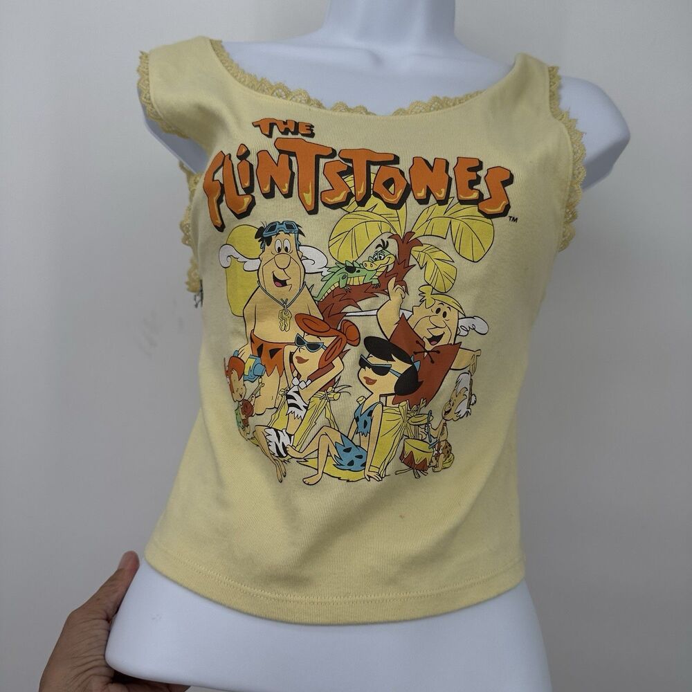 The‎ Flintstones Crop tank Top Shirt Size Large, Brand New with tags S/m